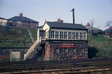 Skew Bridge Signal Box, Lancashire on Easter Sunday 11 Apr 1971 - J.J. Smith [060704]