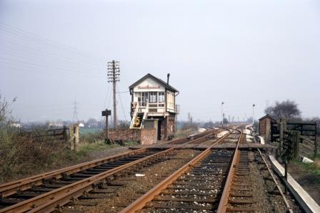 Moss Lane Junction Signal Box, Lancashire on Easter Sunday 11 Apr 1971 - J.J. Smith [060707]