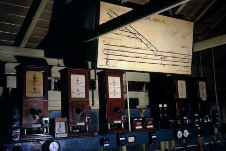 Farington Curve Junction Signal Box Internal, Lancashire on Easter Sunday 11 Apr 1971 - J.J. Smith [060714]