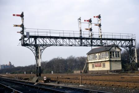 Ribble Sidings Signal Box, Lancashire on Easter Sunday 11 Apr 1971 - J.J. Smith [060715]