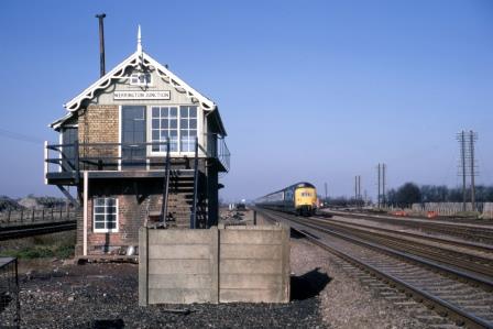 BR Class 55 at Werrington Junction Signal Box, Cambridgeshire on Saturday 24 Feb 1973 - J.J. Smith [060772]