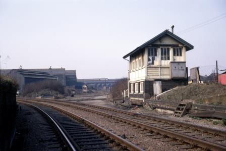 Fork Junction Signal Box Stratford, Greater London on Saturday 17 Mar 1973 - J.J. Smith [060787]