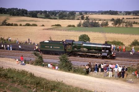 GWR Hall class 6960 'Raveningham Hall' at Shildon to Heighington Cavalcade, Durham on Sunday 31 Aug 1975 - J.J. Smith [060801]