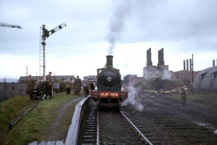 HR Jones Goods class 103 at Renfrew Wharf, Scotland with the "BLS The Scottish Rambler No.4" Rail Tour on Easter Saturday 17 Apr 1965 - J.J. Smith [060857]