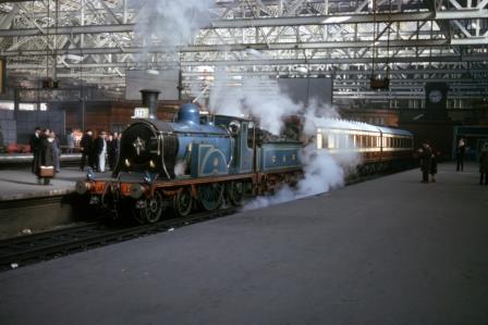 CR Single class 123 at Glasgow Central Station, Scotland with the "BLS The Scottish Rambler No.4" Rail Tour on Easter Monday 19 Apr 1965 - J.J. Smith [060870]