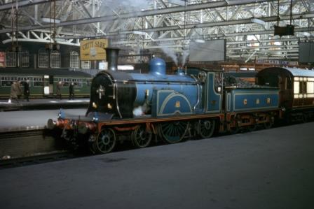 CR Single class 123 at Glasgow Central Station, Scotland with the "BLS The Scottish Rambler No.4" Rail Tour on Easter Monday 19 Apr 1965 - J.J. Smith [060871]