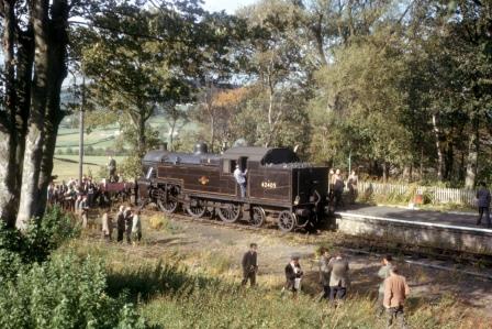 BR(M) 4P class 42405 at Middleton in Teesdale Station, Durham with the "RCTS & SLS North Eastern Tour" Rail Tour on Monday 30 Sep 1963 - J.J. Smith [060903]