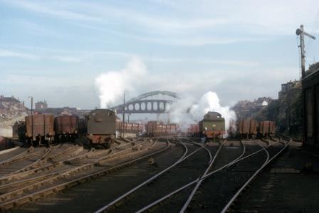 NCB Class Industrial 42 at Lambton and Hetton Coal Staithes, Sunderland, Northumberland on Friday 04 Oct 1963 - J.J. Smith [060905]