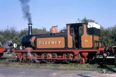 Bluebell Railway A1X class 55 'Stepney' at Sheffield Park, East Sussex on Sunday 21 Oct 1962 - J.J. Smith [060942]