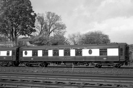 Pullman Kitchen Car 'Car No. 105' at Opposite Preston Park Pullman Car Works, East Sussex circa 31 May 1963 - J.H.W. Kent [075155]