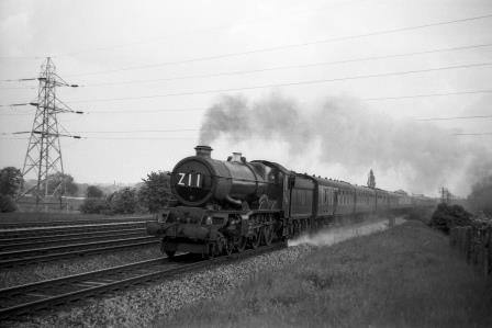BR(W) King class 6012 'King Edward Vl' at Iver, Buckinghamshire with a down Passenger Service on Saturday 02 Jun 1962 - J.H.W. Kent [075172]