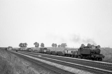 BR(W) 6100 class 6112 at Iver, Buckinghamshire with an up Goods service circa 2 Jun 1962 - J.H.W. Kent [075199]