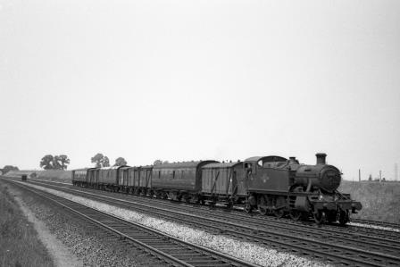BR(W) 6100 class 6163 at Iver, Buckinghamshire with an up Vans service circa 2 Jun 1962 - J.H.W. Kent [075204]