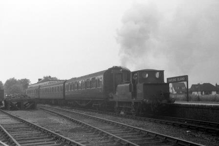 BR(S) Terrier class 32640 at Hayling Island, Hampshire with a Hayling Island - Havant service on Sunday 08 Jul 1962 - J.H.W. Kent [075275]