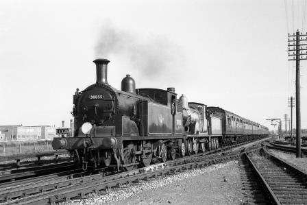 BR(S) M7 class 30055 & BR(S) T9 class 120 at Hampden Park, East Sussex with the "LCGB Sussex Coast Limited Rail Tour" on Sunday 24 Jun 1962 - J.H.W. Kent [075301]