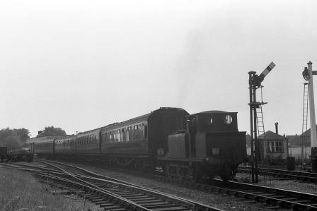 BR(S) Terrier class 32650 at Hayling Island, Hampshire with a Hayling Island - Havant service on Saturday 07 Jul 1962 - J.H.W. Kent [075323]