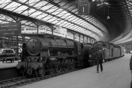 BR(M) Royal Scot class 46169 'The Boy Scout' at Euston Station, Greater London on Saturday 25 Aug 1962 - J.H.W. Kent [079091]