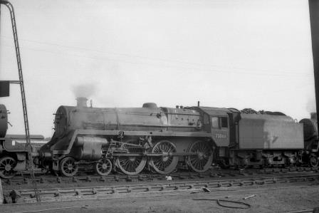 BR Std 5MT class 73066 at Willesden Shed, Greater London circa 21 Oct 1962 - J.H.W. Kent [079137]