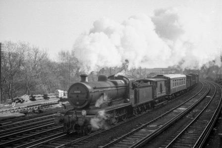 BR(S) K class 32343 at Preston Park Pullman Car Works, Brighton, West Sussex with an up Goods service circa Nov 1962 - J.H.W. Kent [079185]