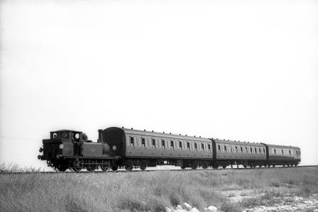BR(S) Terrier class 32662 near Langstone, Hampshire with a Hayling Island - Havant service in 1963 - J.H.W. Kent [079217]