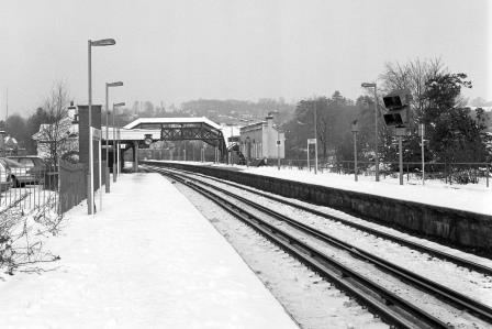 Merstham Station, Surrey on Wednesday 13 Feb 1991 - J. Scrace [082437]