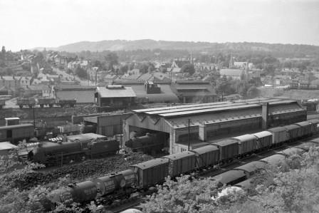 BR(S) S15 class 30836 at Redhill Shed, Surrey on Sunday 29 Jun 1958 - J. Scrace [082851]