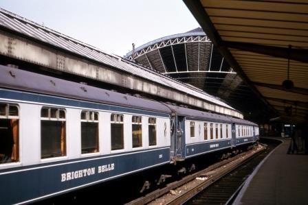 BR(S) Class 5-BEL S287S at Victoria Station, Greater London with the "Brighton Belle" in station on Wednesday 03 May 1972 - J. Scrace [084003]