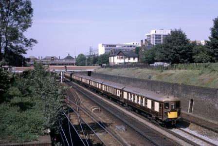 BR(S) Class 5-BEL 3053 at East Croydon, Greater London with the down "Brighton Belle" on Monday 07 Aug 1967 - J. Scrace [084046]
