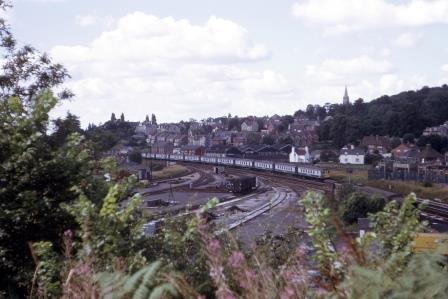 BR(S) Class 5-BEL at Earlswood Station, Surrey with the "Brighton Belle" on Sunday 08 Aug 1971 - J. Scrace [084065]