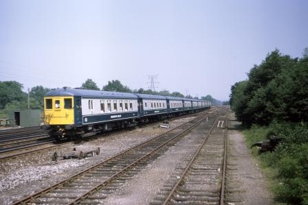BR(S) Class 5-BEL 3053 at Three Bridges, West Sussex with the "Brighton Belle" on Saturday 14 Jun 1969 - J. Scrace [084086]