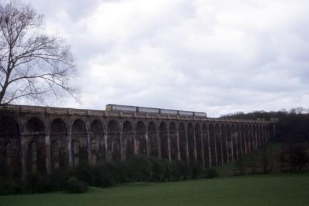 BR(S) Class 5-BEL 3053 at Ouse Valley Viaduct, East Sussex with the "RCTS Brighton Belle Commemorative" Rail Tour on Saturday 08 Apr 1972 - J. Scrace [084102]