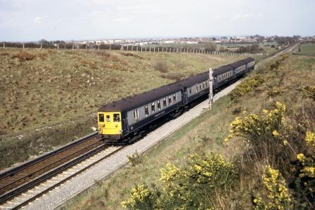 BR(S) Class 5-BEL 3053 at Stone Cross, East Sussex with the "RCTS Brighton Belle Commemorative" Rail Tour on Saturday 08 Apr 1972 - J. Scrace [084155]