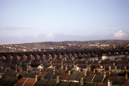 BR(S) Class 5-BEL 3053 at London Road Viaduct, East Sussex with the "RCTS Brighton Belle Commemorative" Rail Tour on Saturday 08 Apr 1972 - J. Scrace [084160]