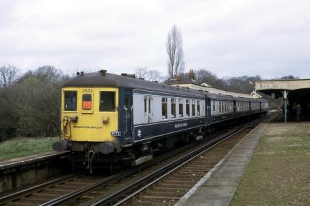 BR(S) Class 5-BEL 3053 at Christ's Hospital Station, West Sussex with the "RCTS Brighton Belle Commemorative" Rail Tour on Easter Saturday 01 Apr 1972 - J. Scrace [084184]