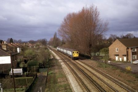 BR(S) Class 5-BEL 3053 at Ashtead, Surrey with the "RCTS Brighton Belle Commemorative" Rail Tour on Saturday 08 Apr 1972 - J. Scrace [084197]