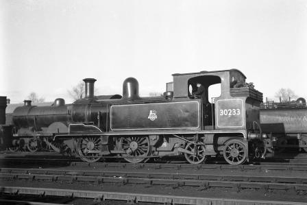 BR(S) O2 class 30233 at Eastleigh Shed, Hampshire on Saturday 22 Mar 1952 - J.H.W. Kent [090075]