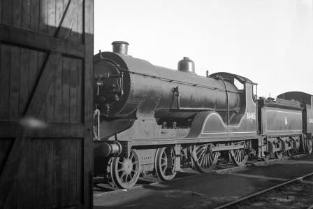 BR(S) D15 class 30465 at Eastleigh Shed, Hampshire on Saturday 22 Mar 1952 - J.H.W. Kent [090084]