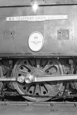 BR(S) Battle of Britain class 34109 'Sir Trafford Leigh-Mallory' at Eastleigh Shed, Hampshire on Saturday 22 Mar 1952 - J.H.W. Kent [090085]