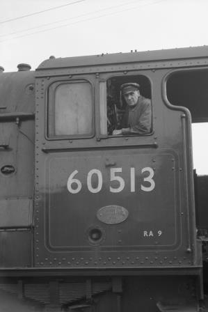 BR(E) A2/3 class 60513 'Dante' at Kings Cross Shed, Greater London in Jun 1952 - J.H.W. Kent [090293]