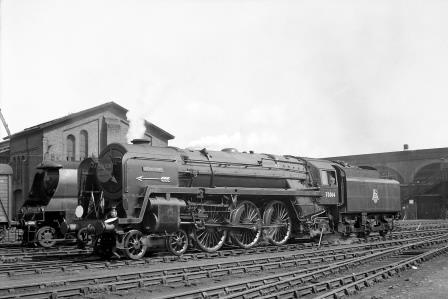 BR Britannia class 70014 'Iron Duke' at Stewarts Lane Carriage Sidings, Greater London on Monday 30 Jun 1952 - J.H.W. Kent [090300]