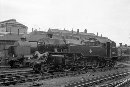 BR(S) 4MT class 80042 at Brighton Shed, East Sussex on Sunday 27 Jul 1952 - J.H.W. Kent [090382]