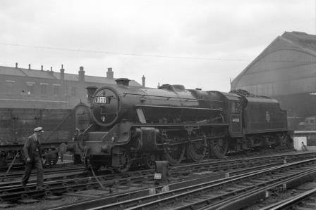 BR(M) 5MT class 44914 at Brighton Shed, East Sussex on Sunday 27 Jul 1952 - J.H.W. Kent [090386]