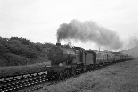 BR(S) L1 class 31785 at Patcham, East Sussex with a Brighton - Gidea Park service on Sunday 27 Jul 1952 - J.H.W. Kent [090388]