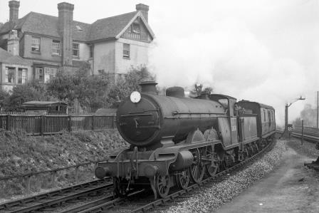 BR(S) Brighton Atlantic class 32424 'Beachy Head' at Cliftonville Spur, Preston Park, East Sussex with a down Vans service on Thursday 31 Jul 1952 - J.H.W. Kent [090398]