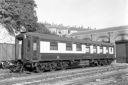 Pullman Kitchen Car 'Palmyra' at Preston Park Pullman Car Works, East Sussex on Thursday 31 Jul 1952 - J.H.W. Kent [090400]