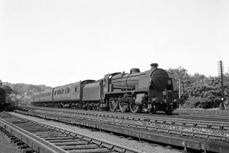 BR(S) U1 class 31893 passing Preston Park Pullman Car Works, East Sussex with a Birkenhead - Brighton service on Tuesday 12 Aug 1952 - J.H.W. Kent [090419]