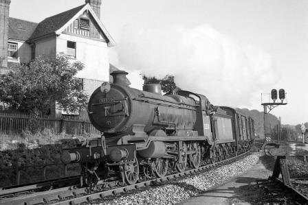 BR(S) K class 32350 at Cliftonville Spur, Preston Park, East Sussex with a down Vans service on Thursday 14 Aug 1952 - J.H.W. Kent [090422]