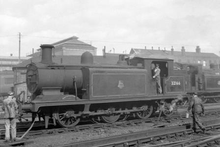 BR(S) E3 class 32166 at Brighton Shed, East Sussex on Sunday 17 Aug 1952 - J.H.W. Kent [090431]