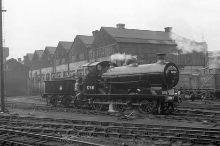 BR(S) C2X class 32451 at Brighton Shed, East Sussex on Wednesday 20 Aug 1952 - J.H.W. Kent [090449]