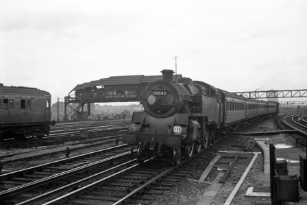 BR Std 4MT class 80043 at Clapham Junction, Greater London with a Victoria - Tunbridge Wells West service on Wednesday 20 Aug 1952 - J.H.W. Kent [090468]